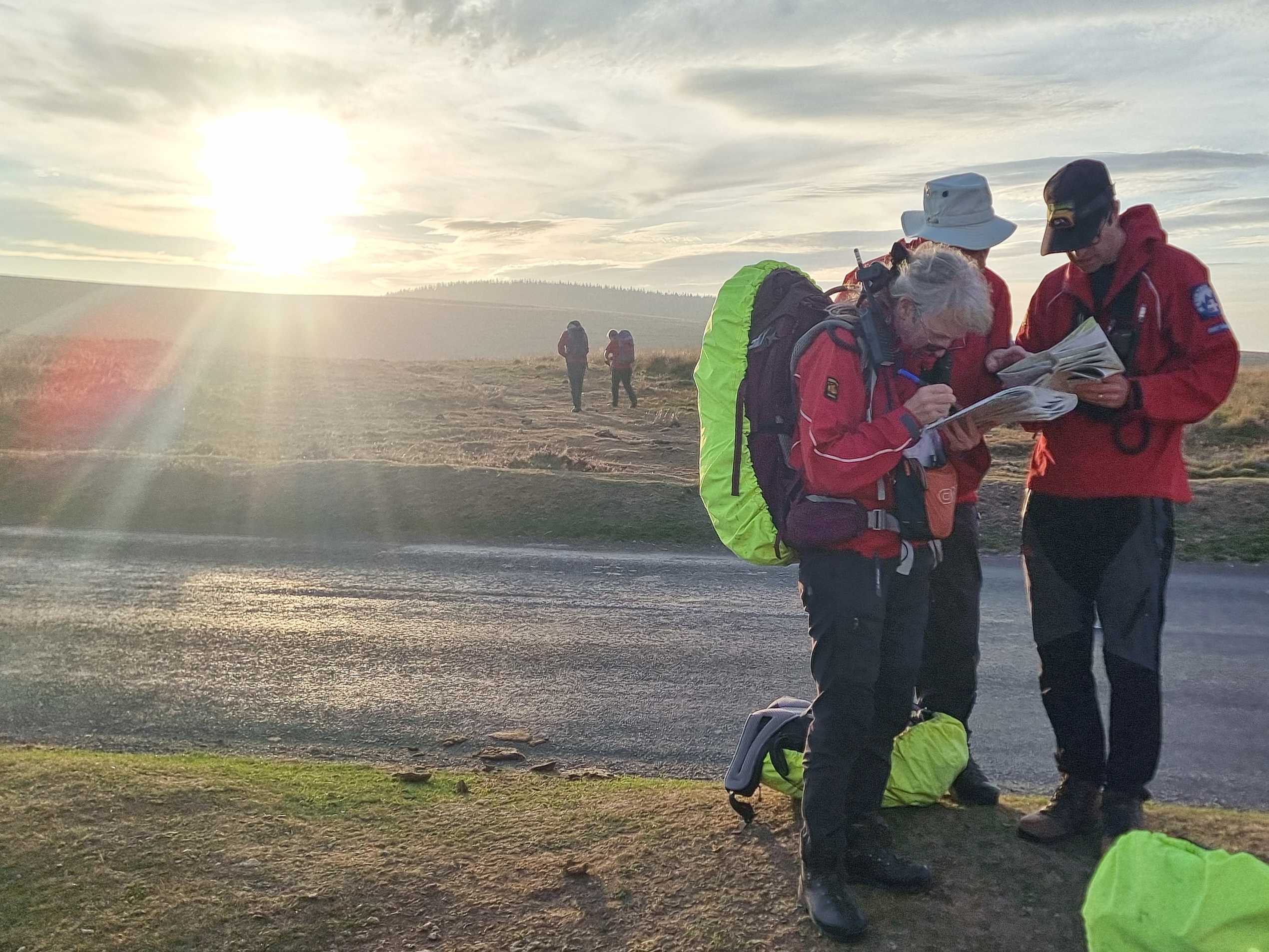 Team members at the start of a Sarex